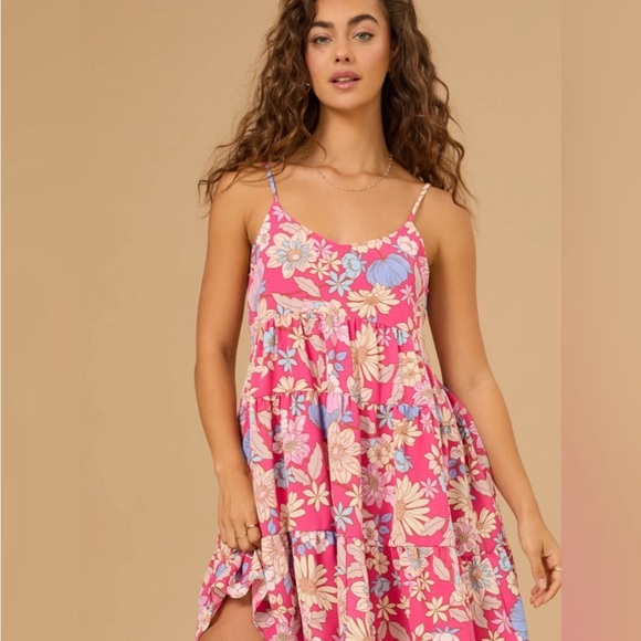 Altar’d State Jaime Sleeveless Pink Floral Mini Dress Size XS - Picture 5 of 7